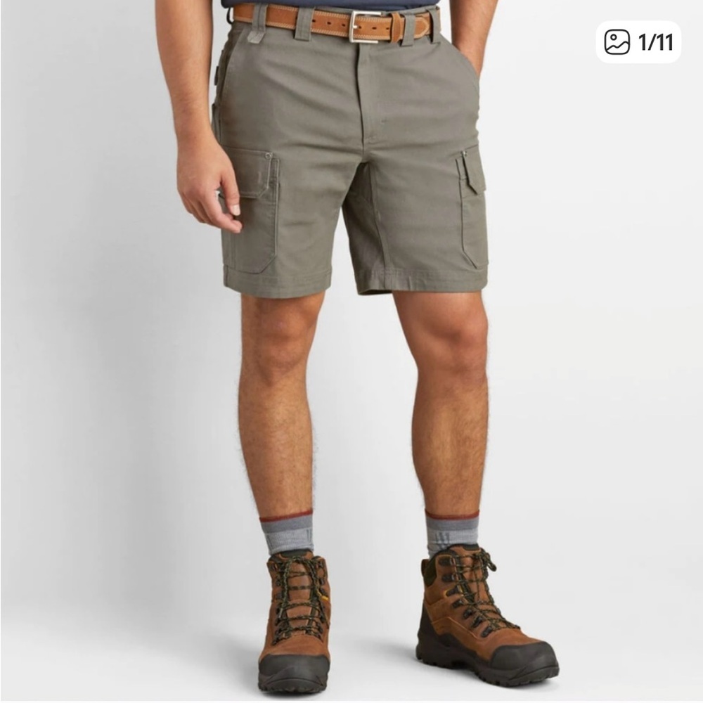 Duluth Trading Flex Fire Hose Shorts Grey Cargo Men's Size 48‎